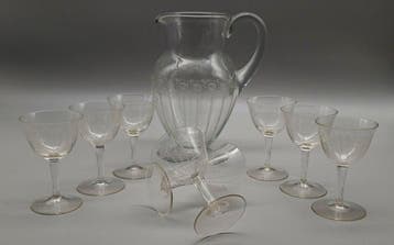 H.C.FRY - Drinkservies (9) - Kristal, Antiek en Kunst