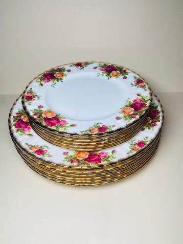 Royal Albert - Bord (12) - Old Country Roses - Porselein