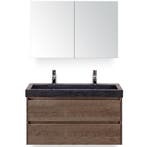 Dante Badmeubelset 100 cm - Tabacco - Wastafel Hardsteen Wit, Ophalen of Verzenden, Nieuw