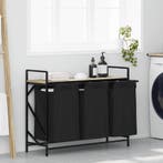 vidaXL Wasmand 3 vakken met plank sonoma eikenkleurig, Verzenden, Nieuw