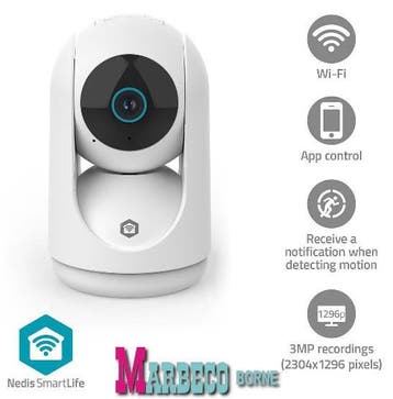 Full HD IP camera, Smart Pan-Tilt Binnen, 3MP Full HD 1296p, Ophalen of Verzenden, Nieuw, Binnencamera
