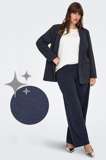 ONLY wijde broek Alya glitter Maat:, Kleding | Dames, Verzenden, Nieuw, Overige kleuren