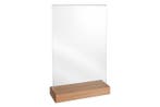 Kaarthouder A4 Plexi Met Houten Voet - Beuken, Verzenden, Nieuw in verpakking, Etalage