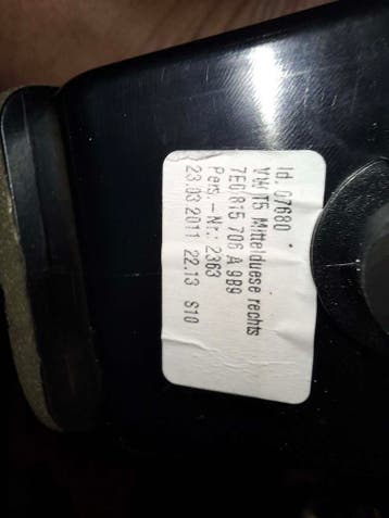 VOLKSWAGEN TRANSPORTER T5 T6 LUCHTROOSTER DASHBOARD RECHT..., Ophalen of Verzenden, Gebruikt, Volkswagen