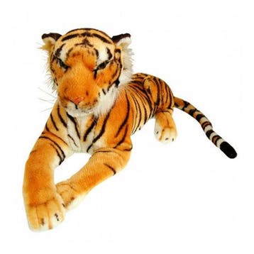 Grote tijger knuffel - pluche - liggend - 100 cm, Verzenden, Nieuw