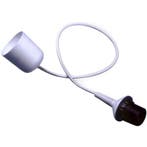 Witte LED Hanglamp - Stoffen LED Hanglamp met E27 Fitting |, Ophalen of Verzenden, Nieuw