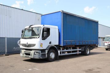 Veiling: Schuifzeilbakwagen Vrachtwagen Renault Premium Dies, Renault, Wit, BTW verrekenbaar, Handgeschakeld