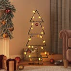 vidaXL Kerstdecoratie kerstboom 90 cm metaal zwart, Diversen, Kerst, Verzenden, Nieuw