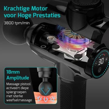 Massage Gun - 12 Opzetstukken, Nieuw