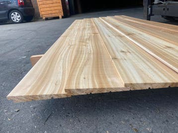 Zweeds rabat potdekseldelen schutting Red Cedar 12/24x170mm, Ophalen, Minder dan 25 mm, Nieuw, Plank