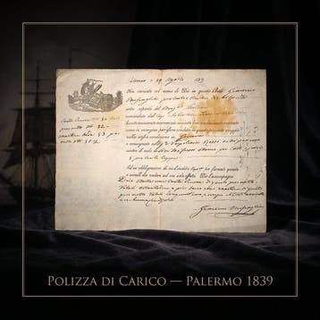 Koninkrijk Italië, Italië. Lire Polizza di Carico Marittima