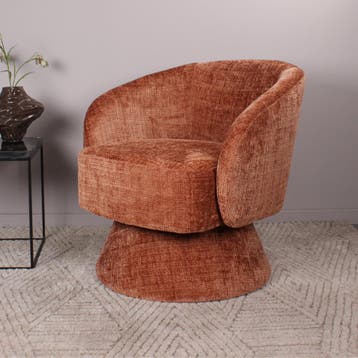 DS4U Kenny gestoffeerde fauteuil - roestbruin, Huis en Inrichting, Ophalen of Verzenden, Nieuw
