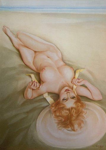 Alberto Vargas - Affiche / Lithographie Vintage Pin-Up