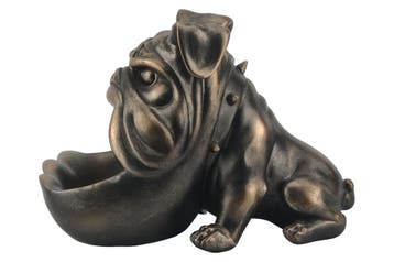Decoratief beeldje van een bulldog van 30 cm, brons, met, Ophalen of Verzenden, Nieuw
