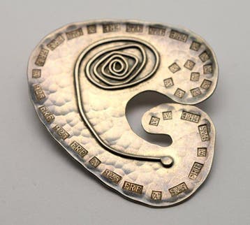 Zonder minimumprijs - Broche 925 zilver, Finland, Turku, FRE