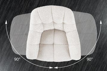 Draaistoel PAPILLON, 180° draaibaar, met armleuningen van, Huis en Inrichting, Stoelen, Ophalen of Verzenden, Nieuw