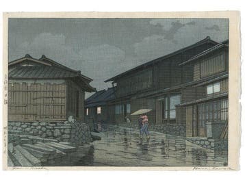 Regen in Nissaka - Kawase Hasui - Japan - 20e eeuw
