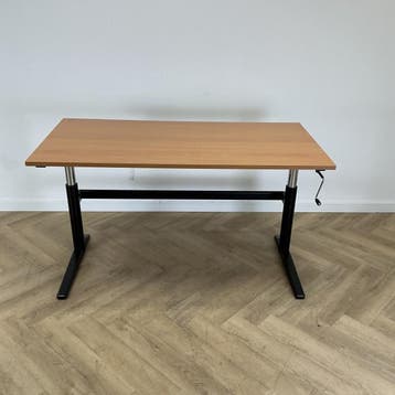 slingerbureau 160x80 cm  (max hoogte 90 cm),  beuken - zwart, Huis en Inrichting, Bureaus, Zwart, Gebruikt, Ophalen of Verzenden