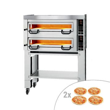 GGM Gastro | Elektrische pizzaoven Power - 4+4 34cm - |, Onderbouw afzuigkap, Verzenden, Nieuw, Motor