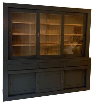 Buffetkast Enschede antraciet met eiken interieur 220cm, Ophalen of Verzenden, Nieuw