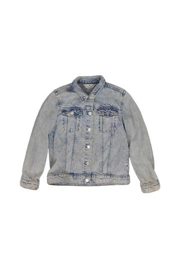 H&M Jas Meisjes in maat 134 Blauw, Verzenden, Zo goed als nieuw, H&M, Jongen of Meisje