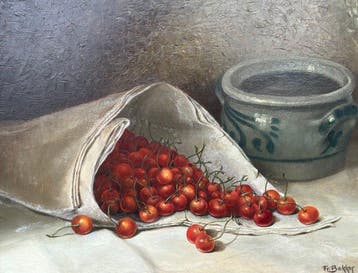 Frans Bakker (1909-2003) - Stilleven met kersen