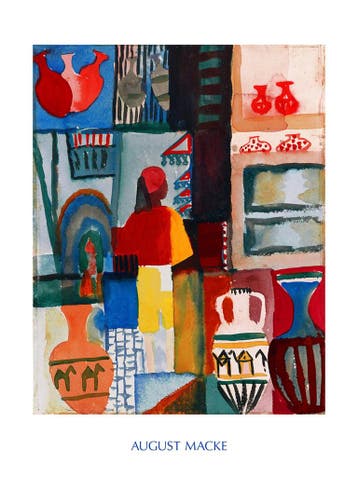 Kunstdruk August Macke - Merchant with Jugs 60x80cm, Verzenden, Nieuw