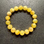 Armband met natuurlijke witte Baltische barnsteen kralen van