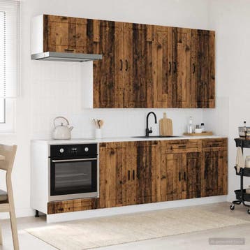 vidaXL Keukenblok PORTO 8 st Oud hout Bewerkt hout, Verzenden, Nieuw, Bruin