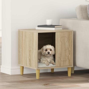 vidaXL Hondenhuis Sonoma Eiken 44 x 42 x 49 cm Bewerkt hout, Dieren en Toebehoren, Verzenden, Nieuw