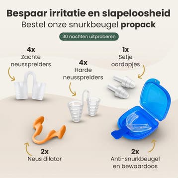 Rustige Nacht Anti Snurk Set PRO 4-in-1 Anti Snurkbeugel -, Ophalen of Verzenden, Nieuw