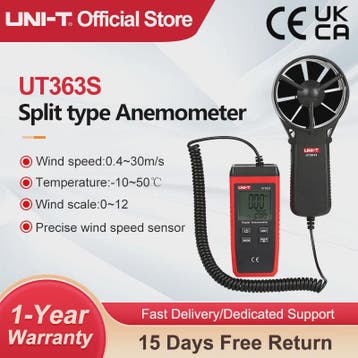UNI-T UT363S Digitale Anemometer - Windsnelheid & Temperatuu, Verzenden, Nieuw