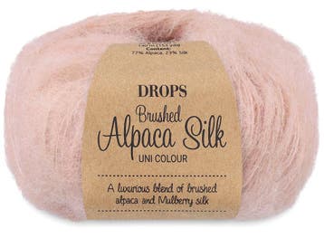 DROPS Brushed Alpaca Silk Uni Colour - 20 zandroos - Wol G, Ophalen of Verzenden, Nieuw