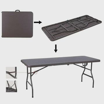 180cm Klaptafel met 2 Banken - Complete Set voor Buiten, Cam, Verzenden, Nieuw