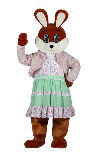Mascotte Paashaas Deluxe Dame Gekleed, Verzenden, Nieuw