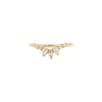 Gouden ring met diamant 18 karaat, Verzenden, Zo goed als nieuw, Goud