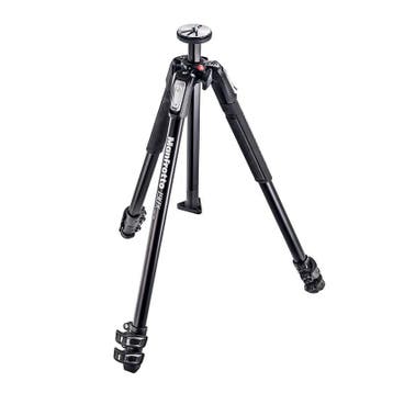 Manfrotto MT190X3 Alu Tripod, Nieuw, 150 tot 175 cm, Met balhoofd, Ophalen of Verzenden