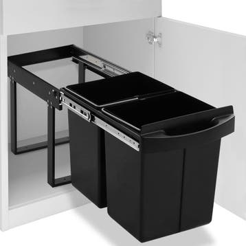 vidaXL Inbouwprullenbak uittrekbaar soft-close 48 L, Verzenden, Nieuw