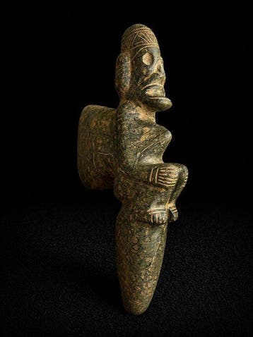 Taino Cultuur 10e tot 15e eeuw n.Chr. 22,5 cm slangenachtig