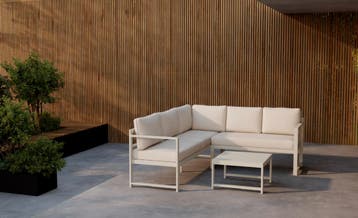 Hoek Loungeset-Hugo-Beige-Alu-The Outsider, Verzenden, Nieuw