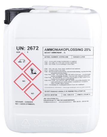 Wmm Chemie Handel Ammoniak 25 5 liter, jerrycan, Verzenden, Nieuw