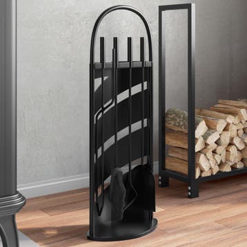 vidaXL 5-delige openhaardgereedschapset 23x15x66 cm staal, Verzenden, Nieuw