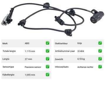 ABS-sensor Toyota 4 Runner 3.4 4WD (N18) Van 1995-11 tot 200, Verzenden, Nieuw, Toyota