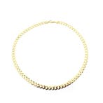 8 karaat gourmetschakel ketting., Sieraden, Tassen en Uiterlijk, Kettingen, Ophalen of Verzenden, Gebruikt, Overige kleuren, Goud