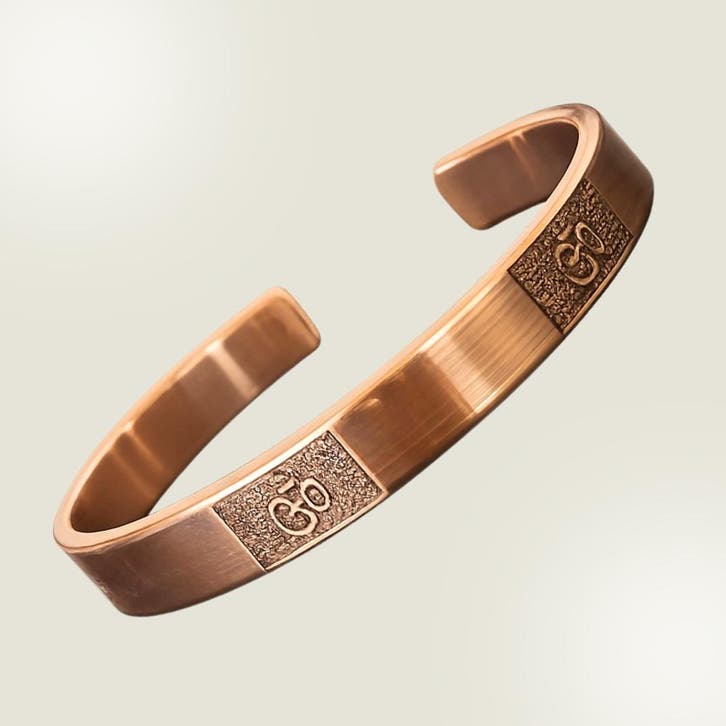 Koperen klemarmband met Ohm-tekens, Sieraden, Tassen en Uiterlijk, Armbanden, Ophalen of Verzenden