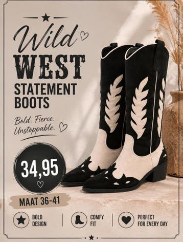 Wild West Statement Boots, Kleding | Dames, Schoenen, Ophalen of Verzenden, Nieuw