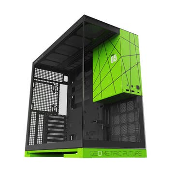 Geometric Future Model 5 Zwart/Groen MidTower Behuizing, Computers en Software, Computerbehuizingen, Verzenden, Nieuw