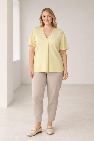 Yest Curve shirt Fawn Essential Maat:, Kleding | Dames, Verzenden, Nieuw, Overige kleuren