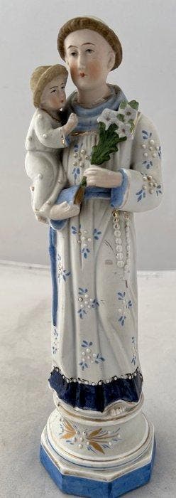 sculptuur, st Jozef met Jezus - 30 cm - Porselein