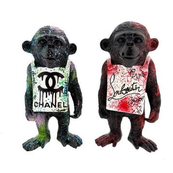 Priscilla Vettese (1985) - Banksy Monkey Sign: Chanel and
